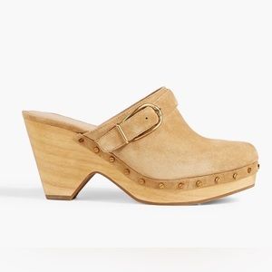 NEW Veronica Beard Hendrix Tan Neutral Clogs Suede Mules 11